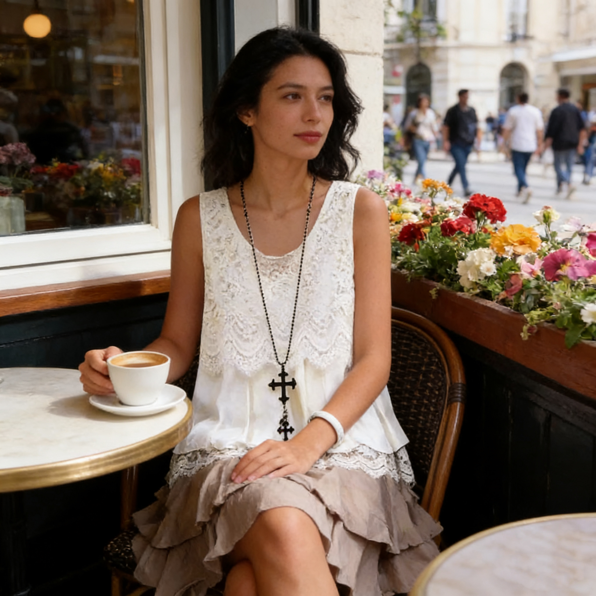 Lace Stitching Sleeveless Dress