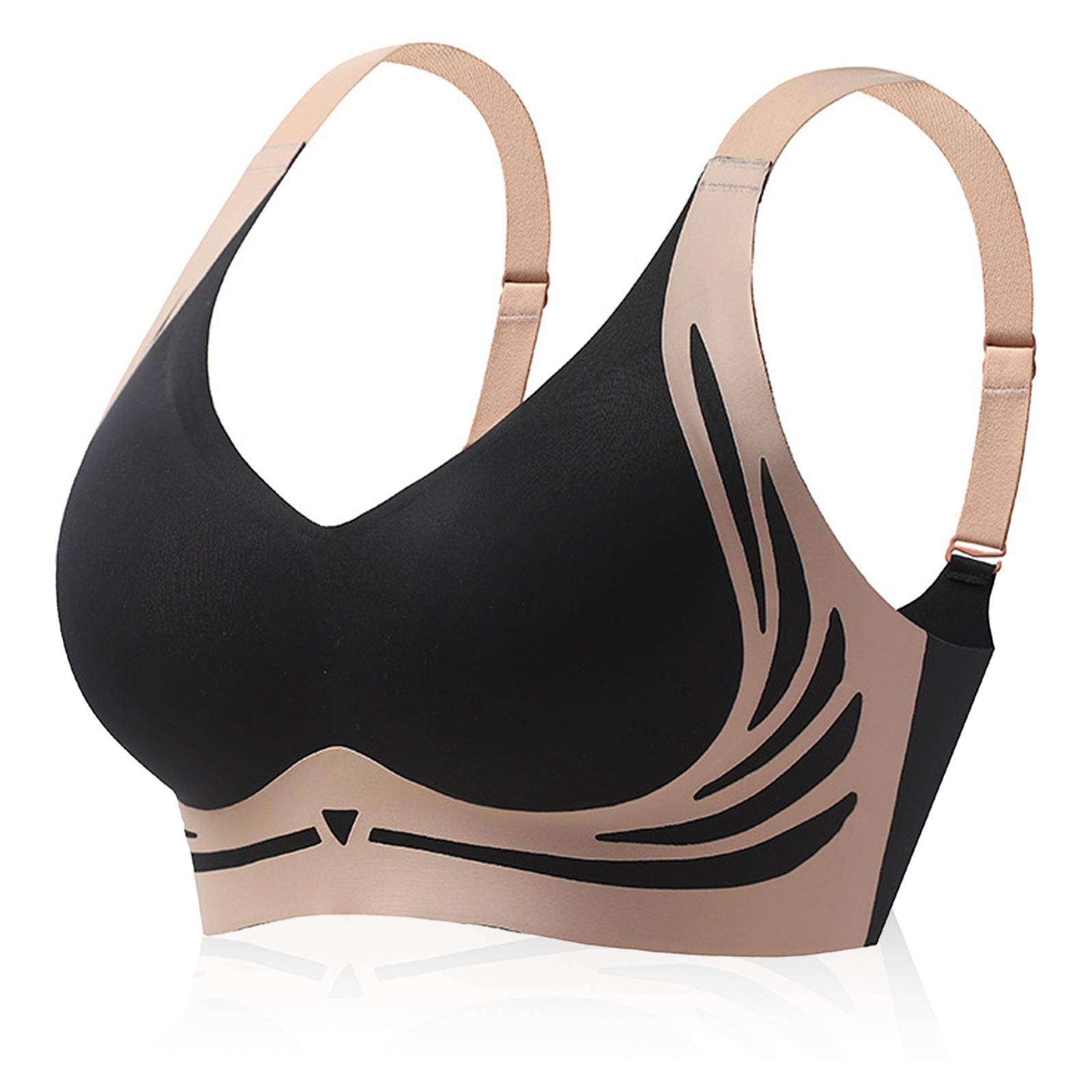 Silk Zero Bulge Seamless Push-Up Bra - Smoothing & Lift with Adjustable Straps Moisture-Wicking Fabric Reinforced Stitching Wire-Free Support for Work Gym Date Nights Travel Maternity Women's Casual Wea