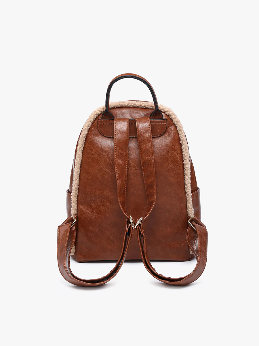 Bria Vegan Sherpa Trim Backpack