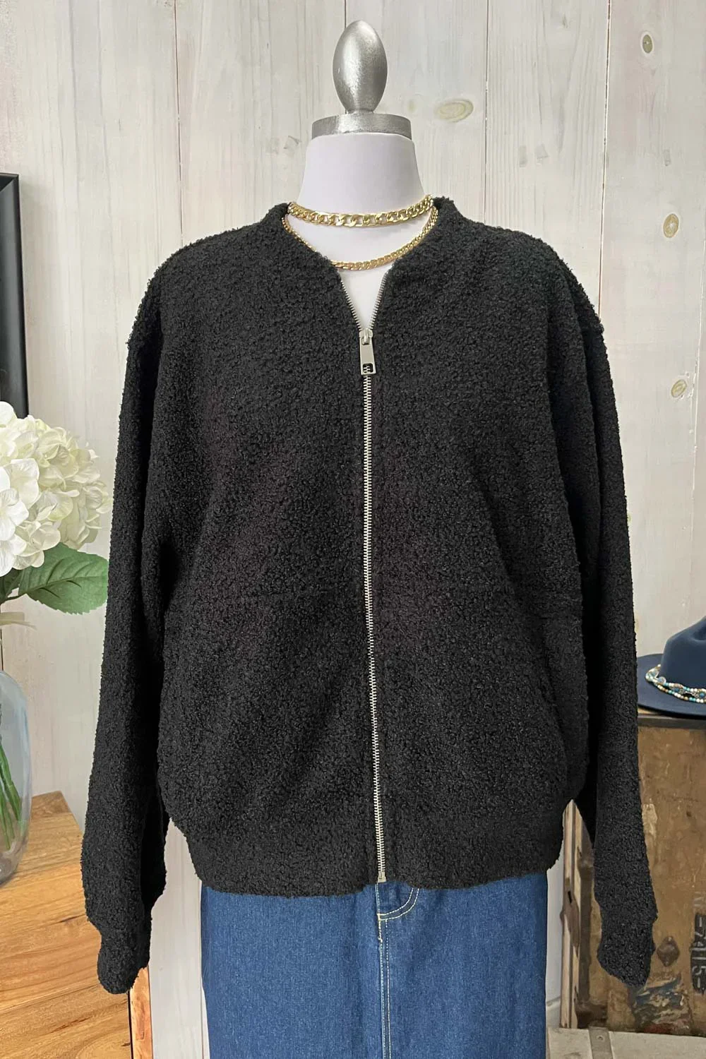 Oversized Cozy Teddy Bear Sherpa Zip Up Boutique Jacket