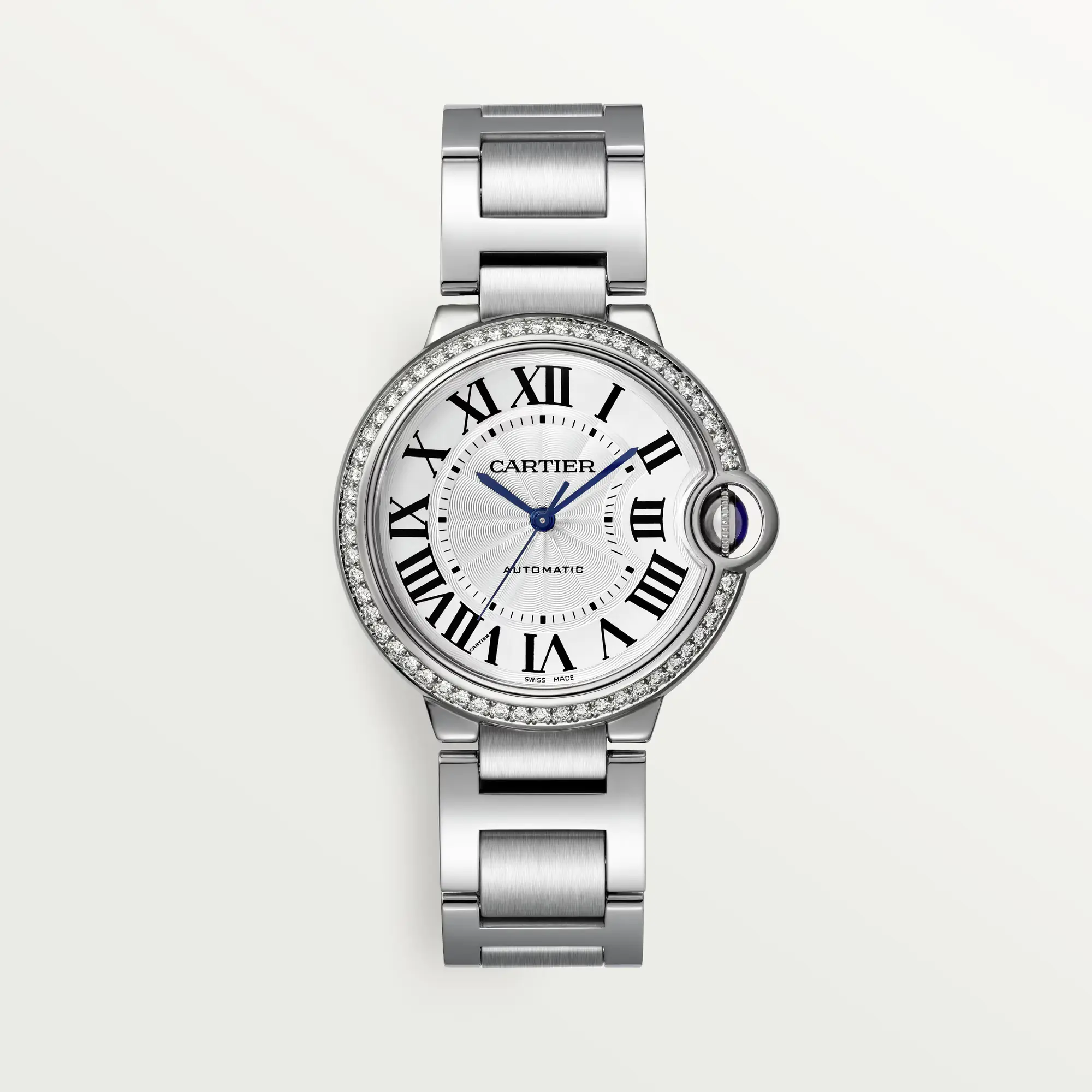 Cartier Ballon Bleu Bleu Silver Diamond 36mm W4BB0024