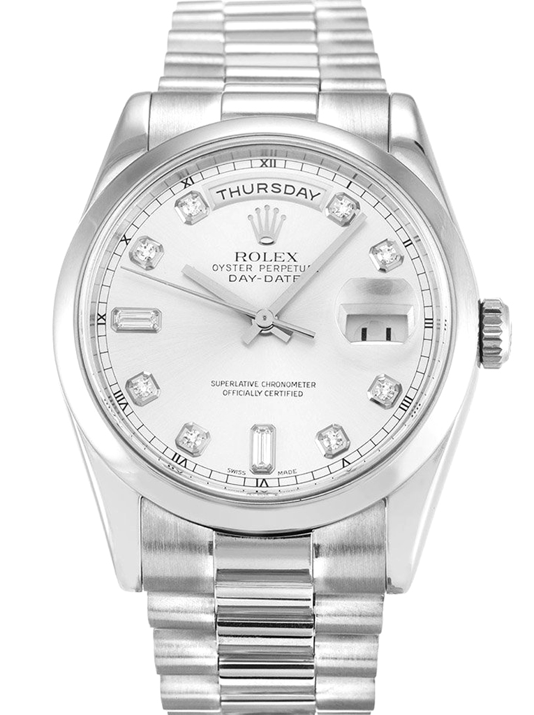 Replica Rolex Day-Date 36mm Silver Dial 118209