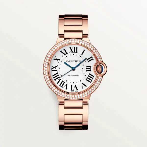 CARTIER Ballon Bleu BLEU Diamond Rose Gold 36mm WJBB0067