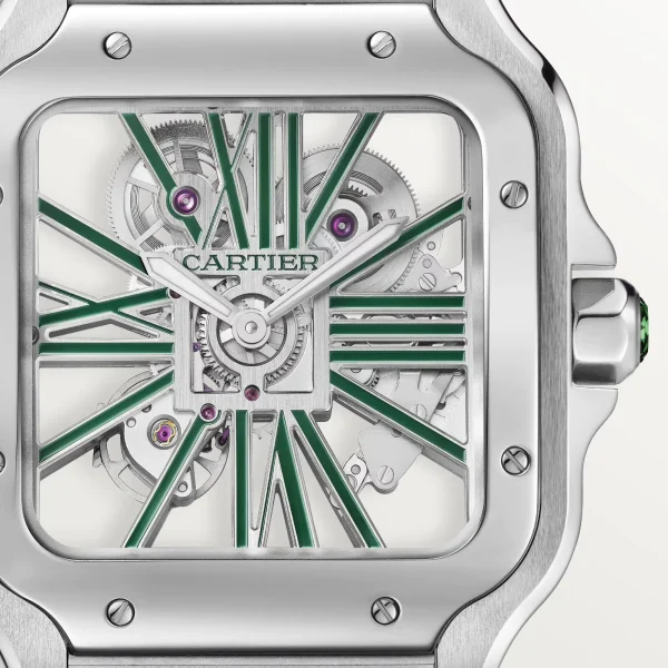 Cartier Santos Large Model Skeleton Watch WHSA0028