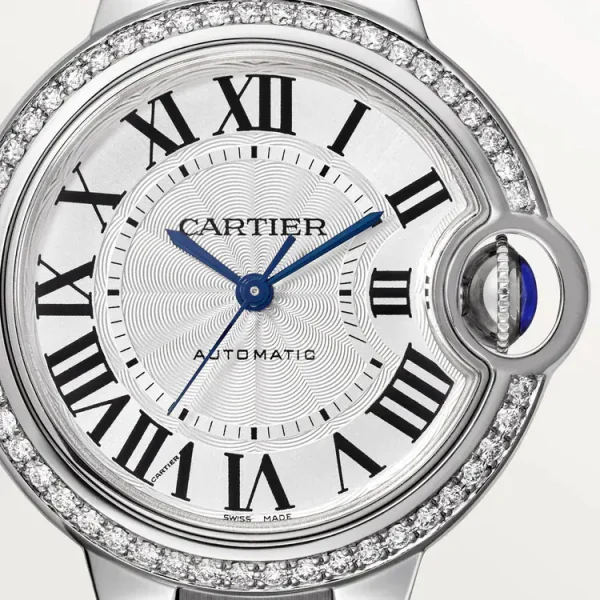 CARTIER Ballon Bleu BLEU Diamond Watch 33mm W4BB0023
