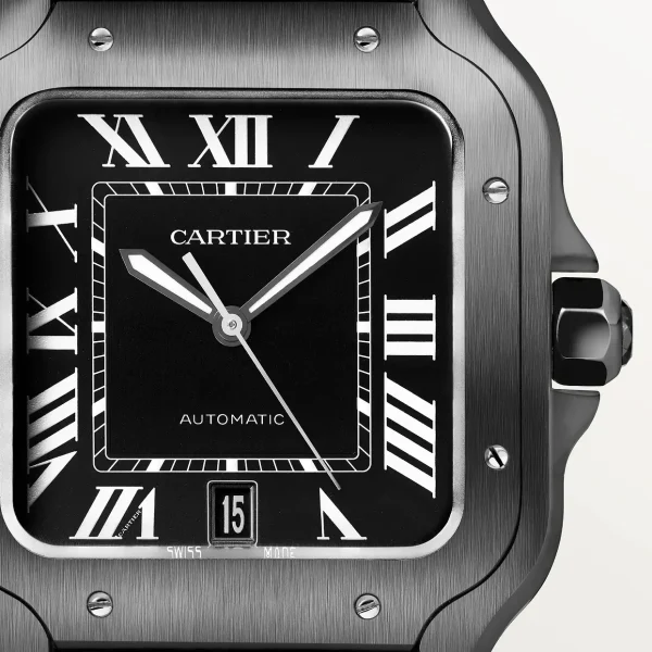 Cartier Santos Large Model Black WSSA0039
