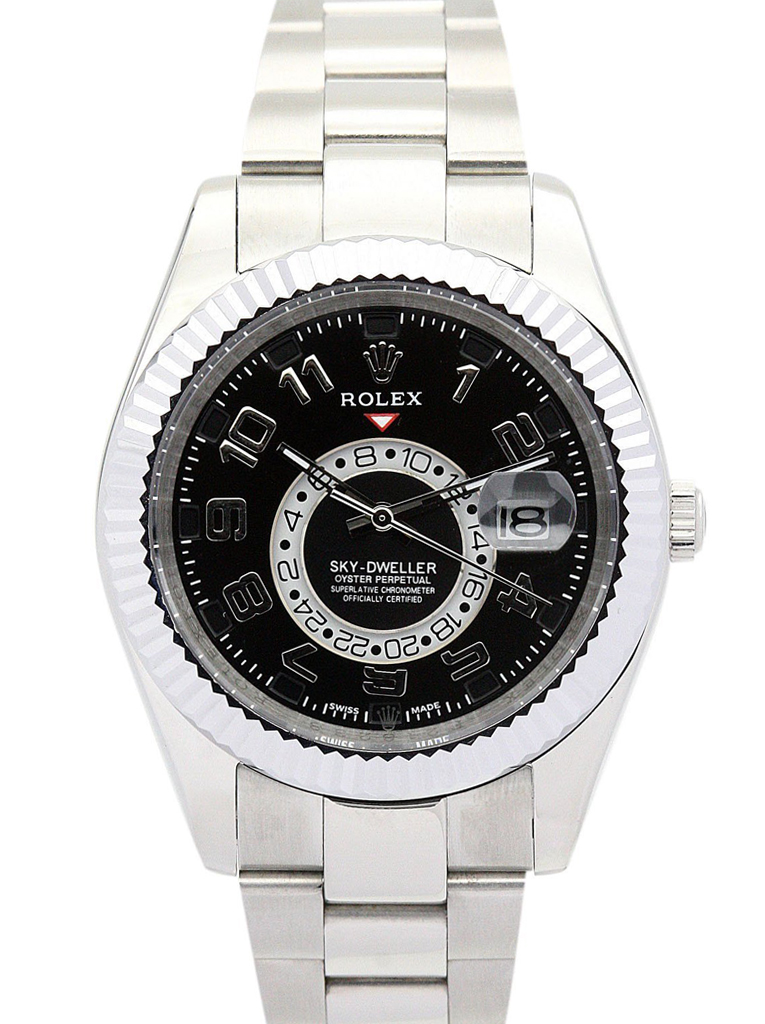 Replica Rolex Sky-Dweller 42mm Black Dial 326938