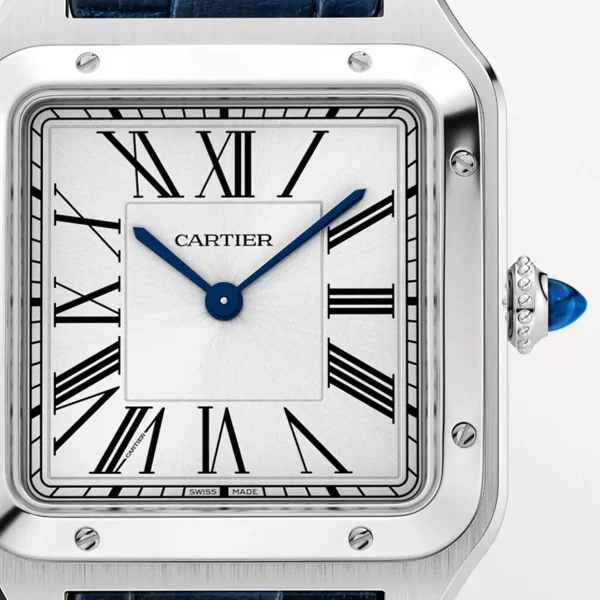 CARTIER SANTOS-DUMONT Large Model Blue Strap WSSA0022