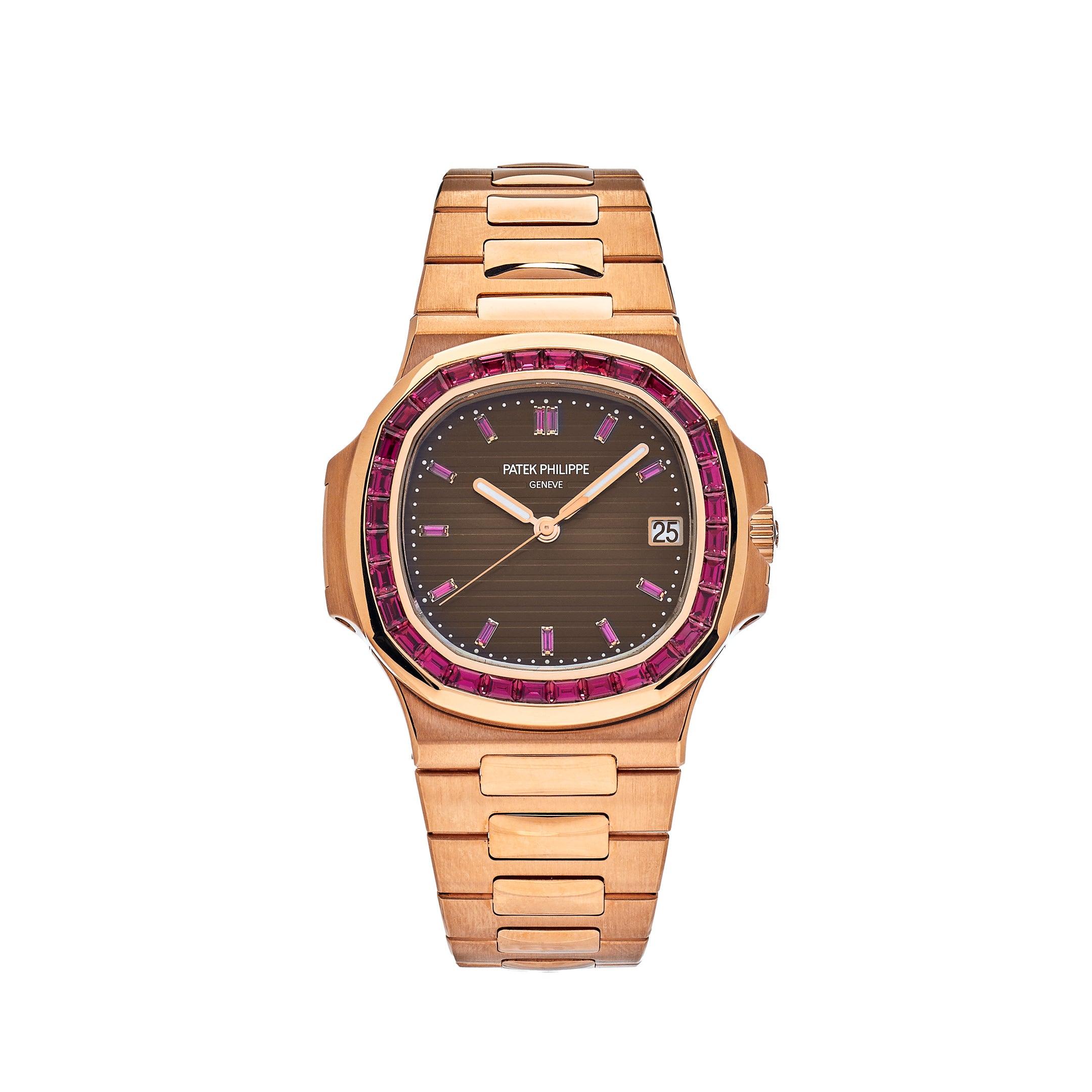 Patek Philippe Nautilus Rose Gold Ruby Bezel 5723/112R-001