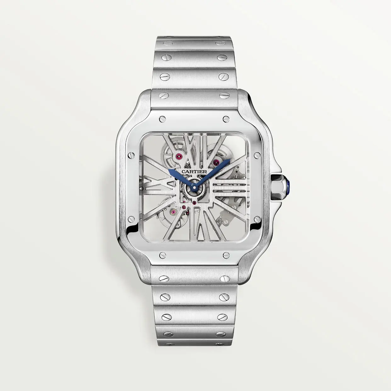 Cartier Santos Large Model Skeleton Watch WHSA0015