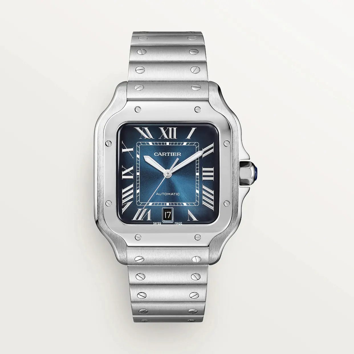 Cartier Santos Large Model Blue WSSA0030