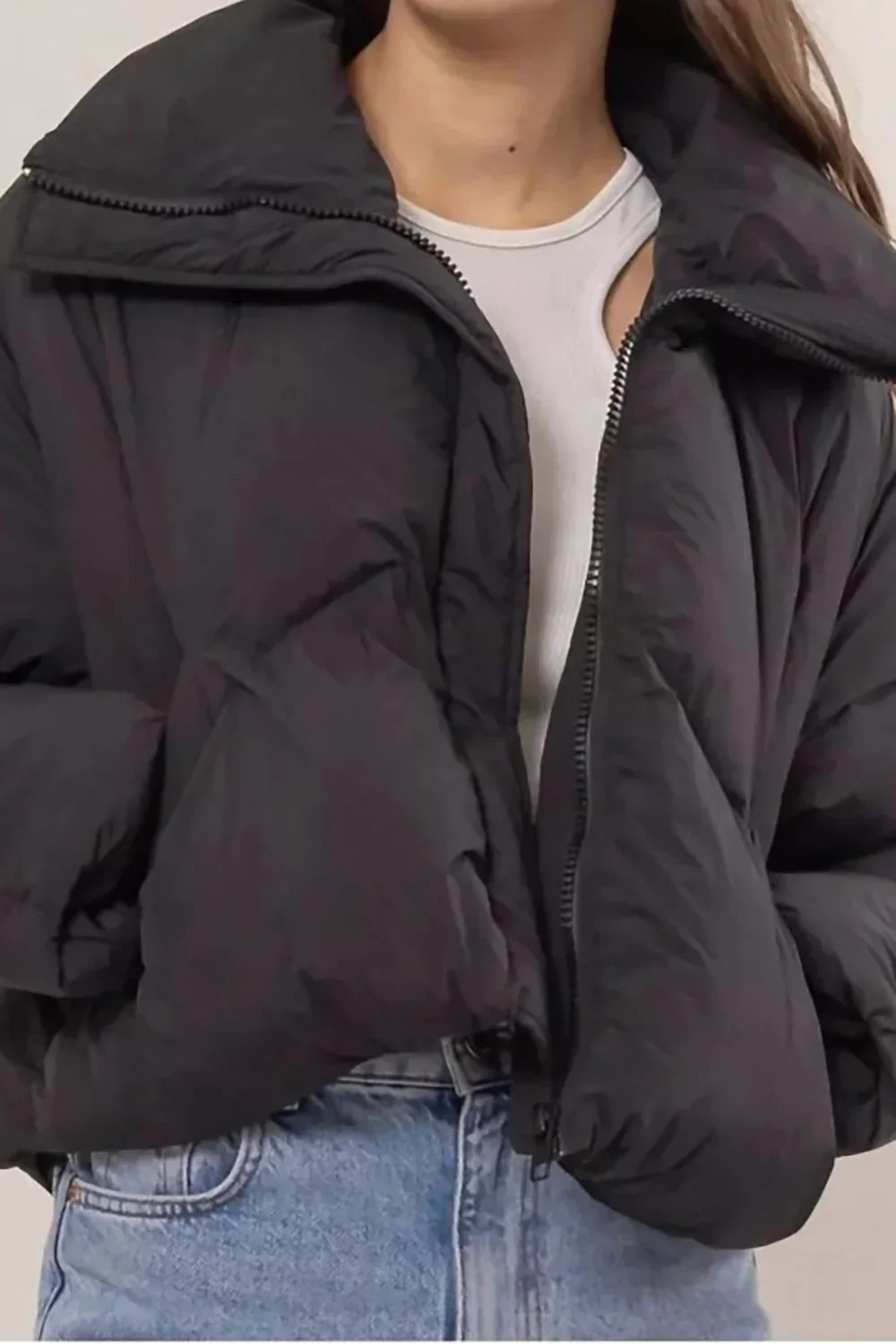 Oversized Bundle Up Quilted Puffer Winter Warm Trendy Jacket