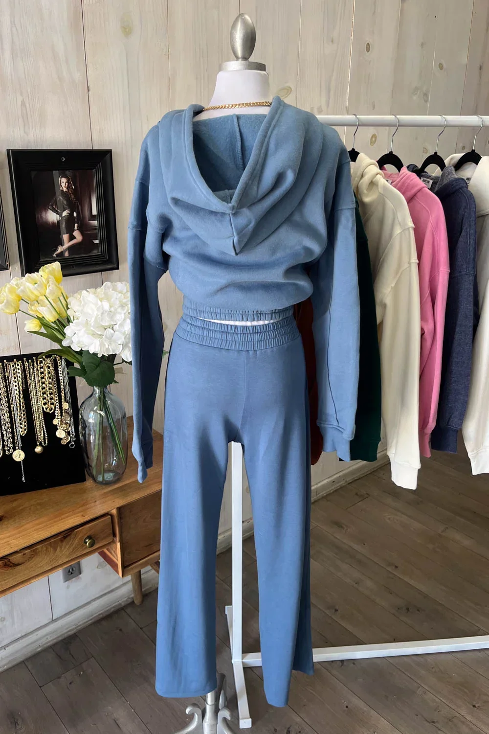 High Waisted Wide Leg Drawstring Comfy Flowy Pants