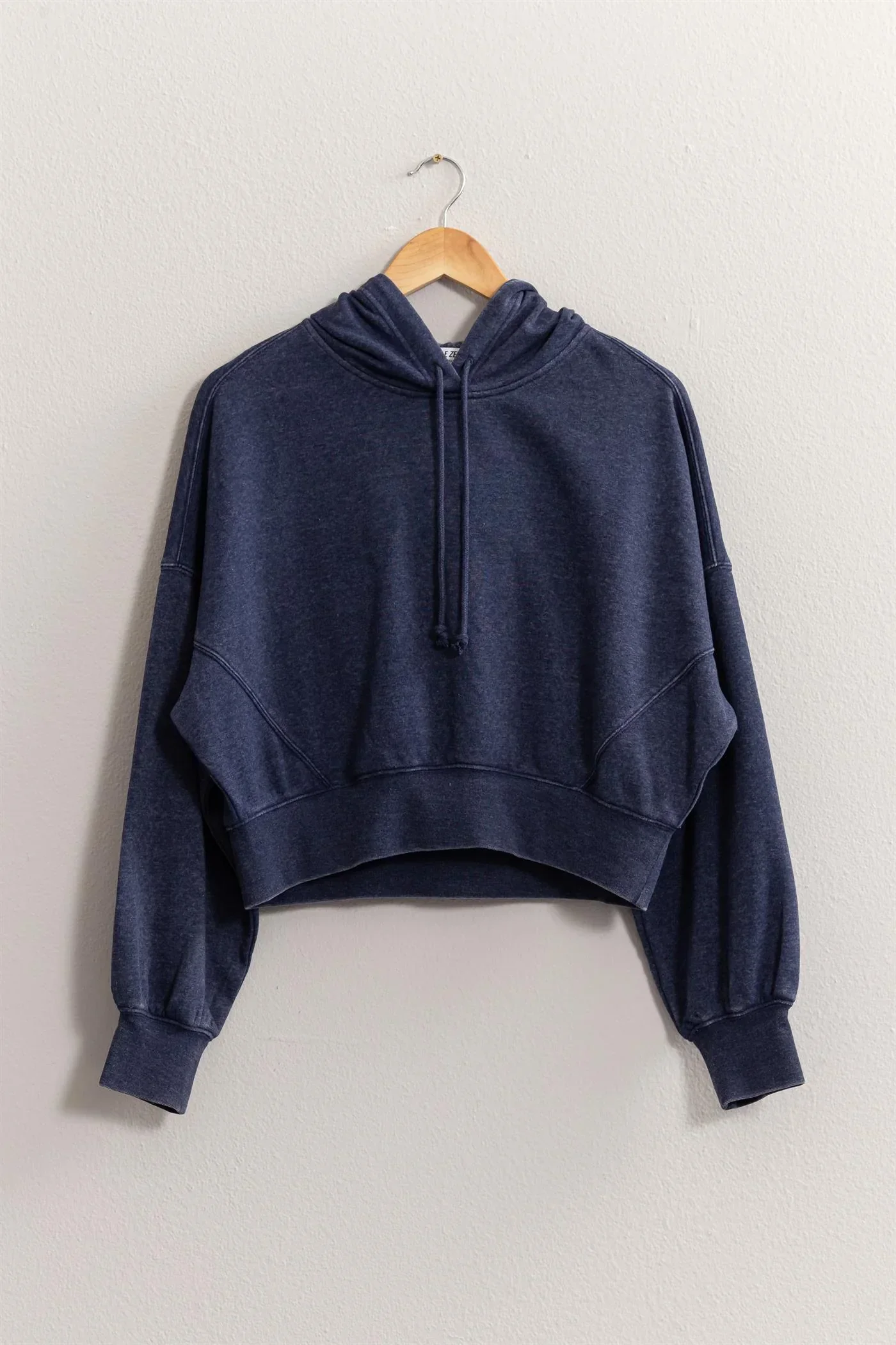 Drop Shoulder Pullover Soft Casual Sweatshirt Cropped Hoodie