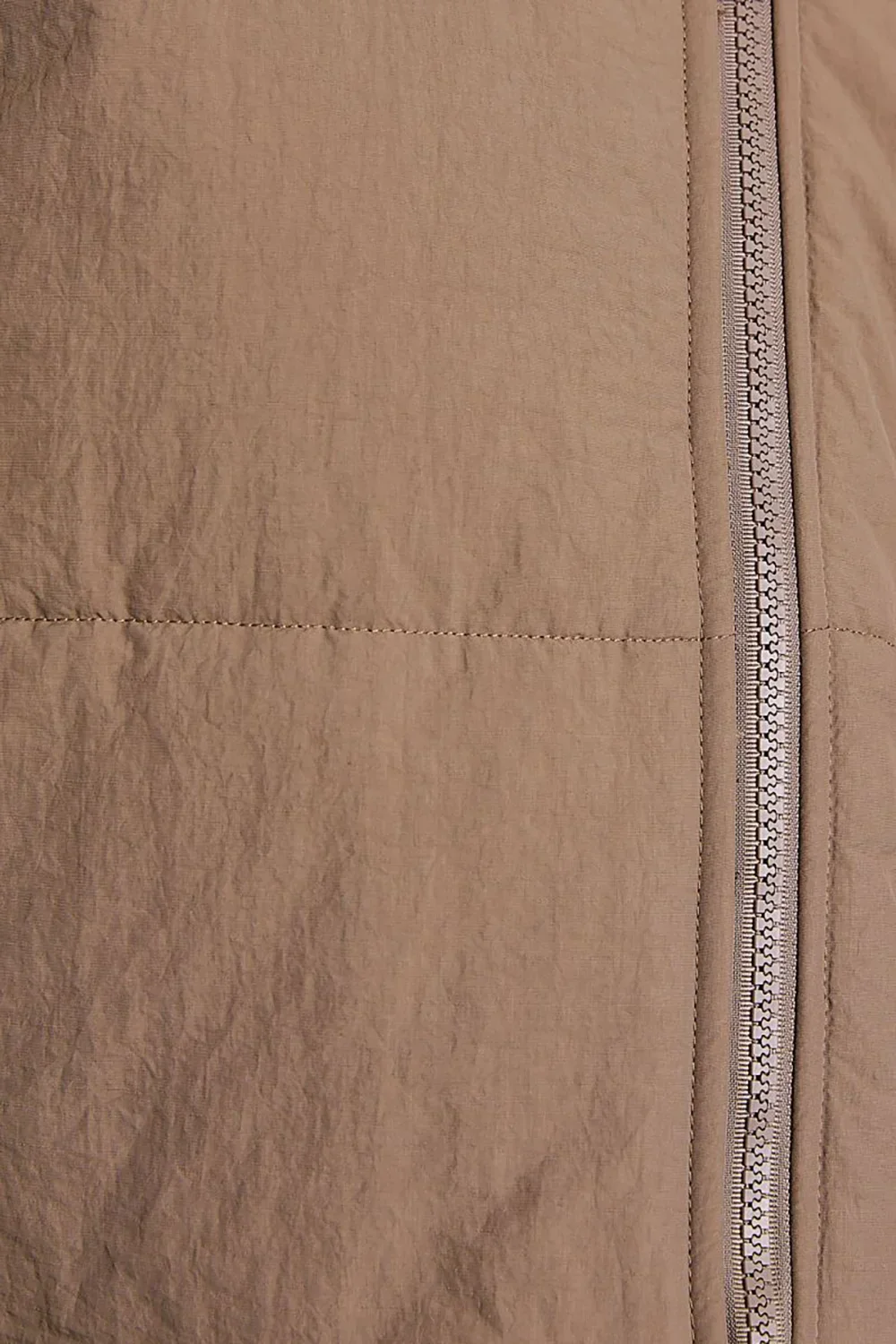 Quilted Puffer Stand Collar Zipper Pockets Cropped Bomber Jacket