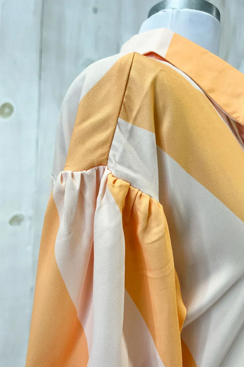 Striped Button Down Long Sleeve Collared Flowy Boutique Maxi Shirt Dress