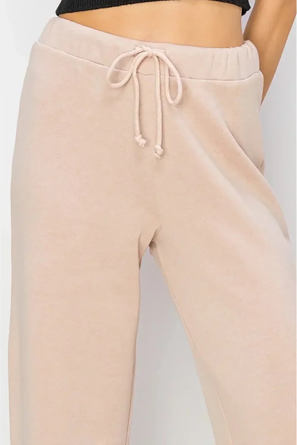 High Waisted Wide Leg Drawstring Comfy Flowy Pants