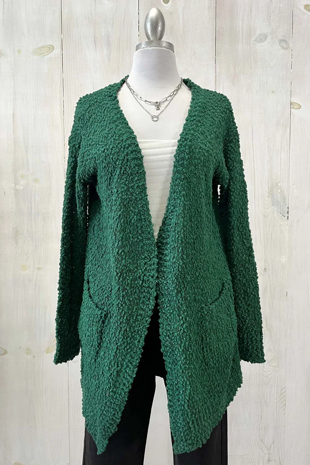 Trendy Popcorn Knit Open Front Cozy Lightweight Oversized Cardigan Sweater
