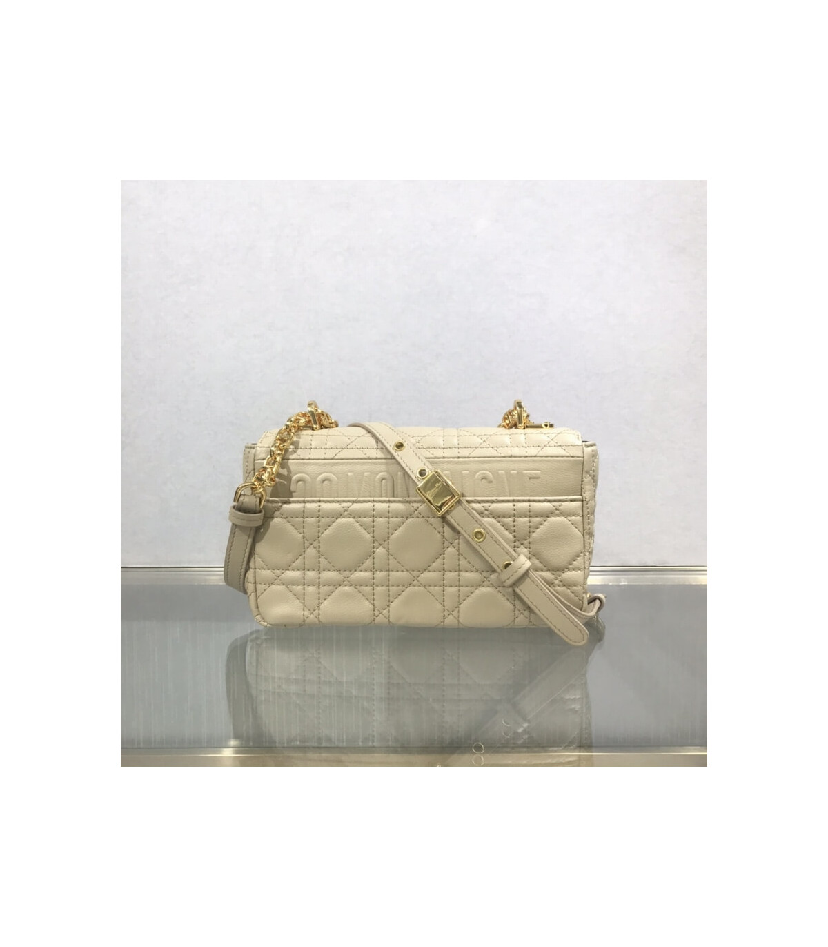 Dior Dior Small Caro Bag Beige Supple Cannage Calfskin