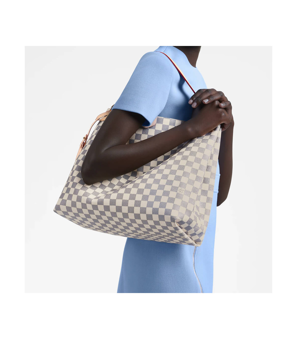 Louis Vuitton Damier Azur Graceful MM Pink
