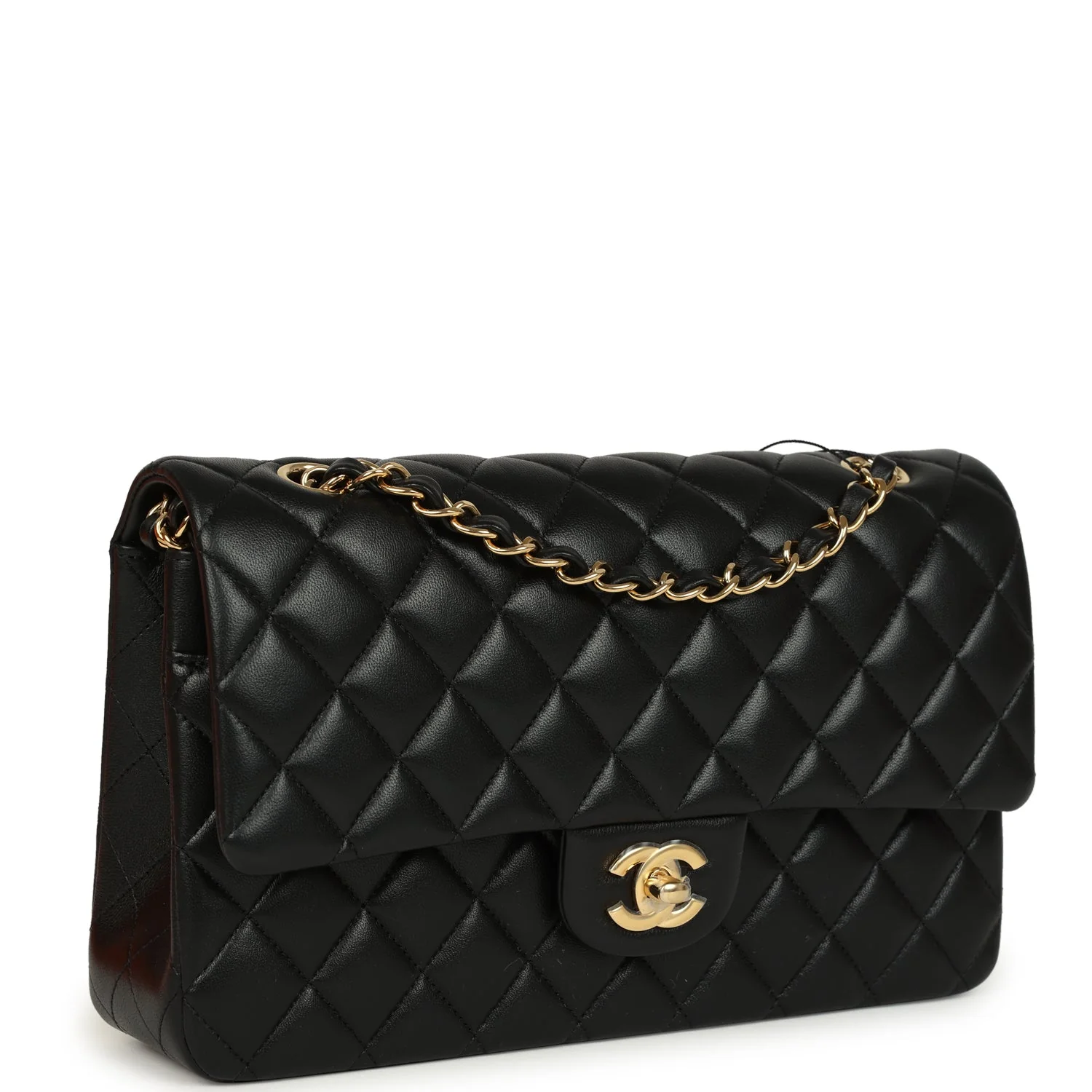 Chanel Medium Classic Double Flap Black Lambskin Gold Hardware