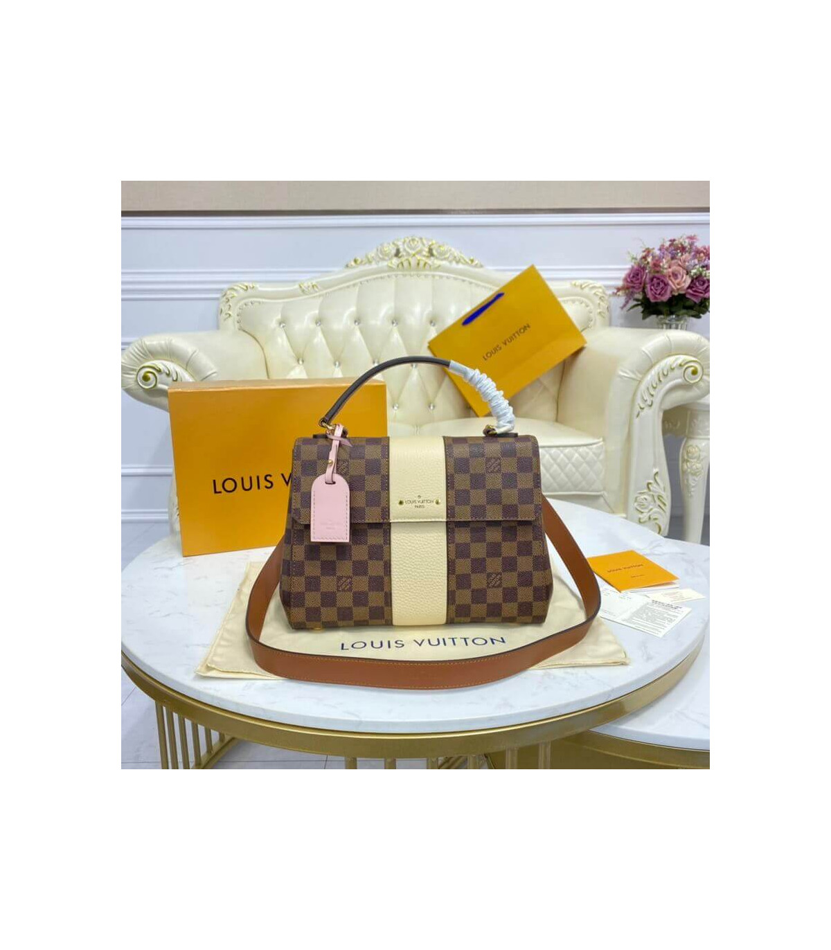 Louis Vuitton Damier Ebene Bond Street MM Beige