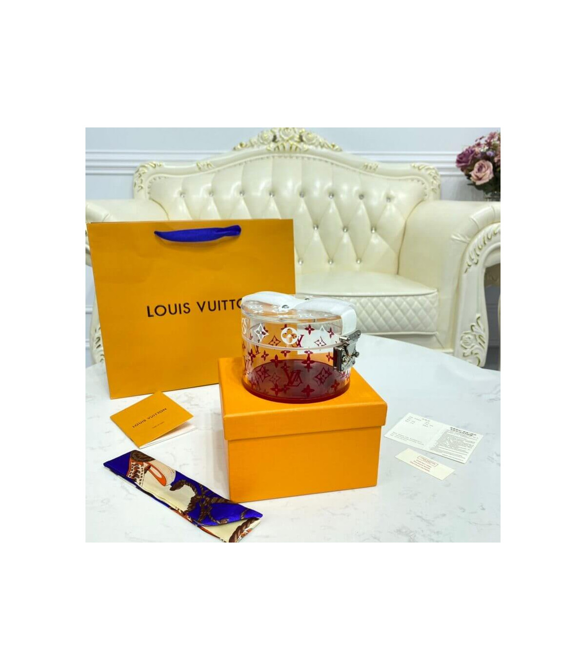 Louis Vuitton Plexiglass Scott Box Red