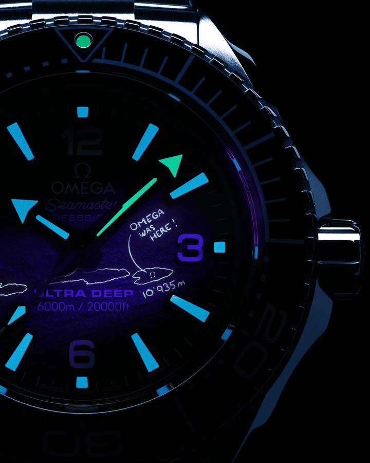 Omega Seamaster Planet Ocean 6000M 45.5 mm, O‑MEGASTEEL on O‑MEGASTEEL