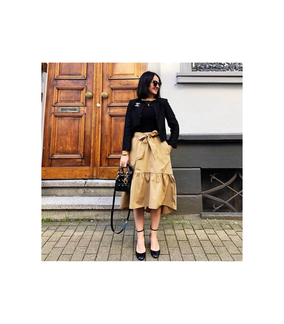 Dior Christian Dior Mini Lady Dior Bag Black Patent Cannage Calfskin