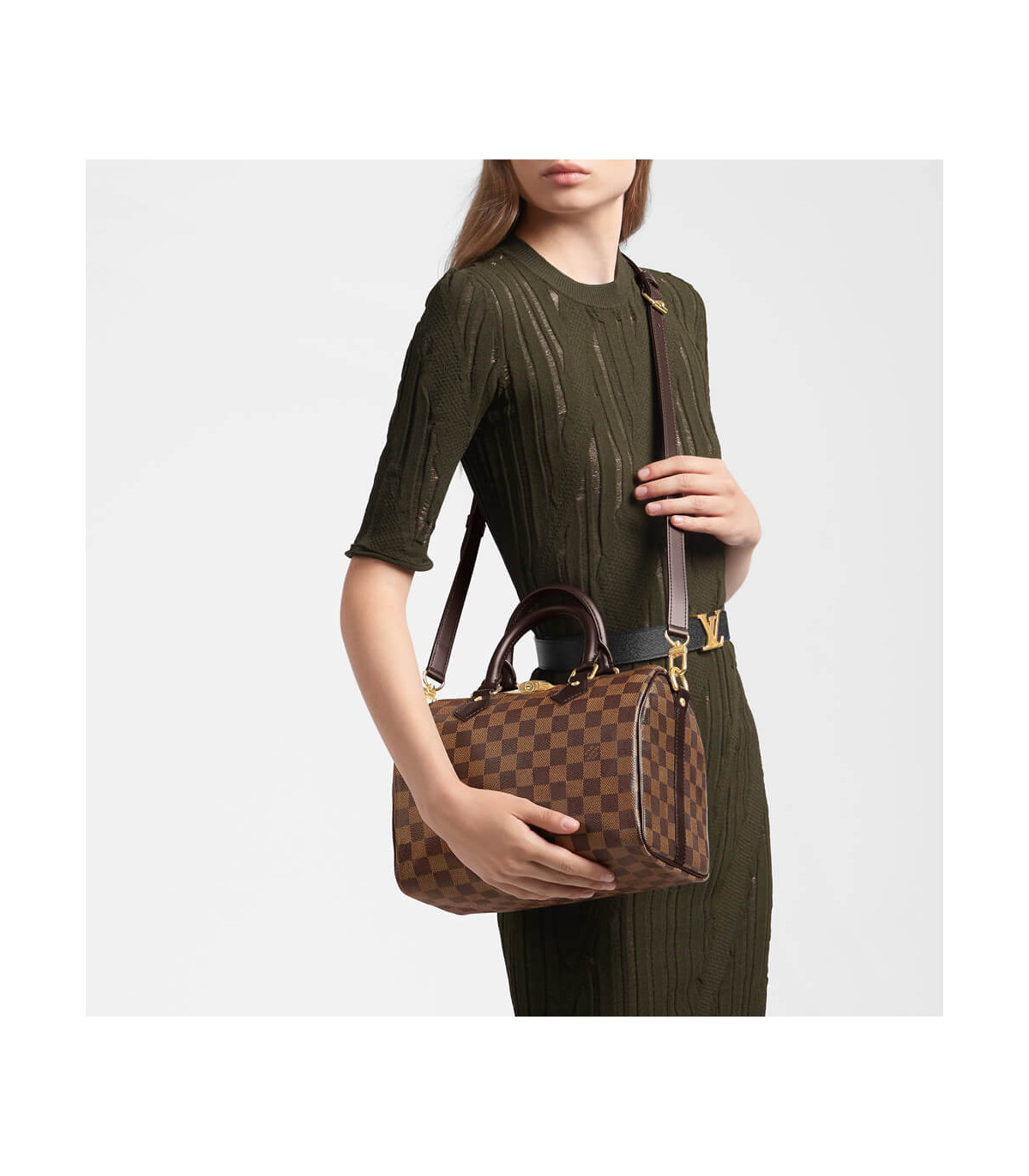 Louis Vuitton Damier Ebene Speedy Bandouliere 25