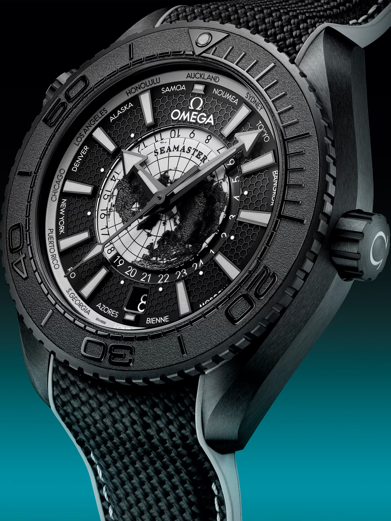 2025 Omega 215.92.46.22.01.007 Seamaster Planet Ocean 600M Worldtimer