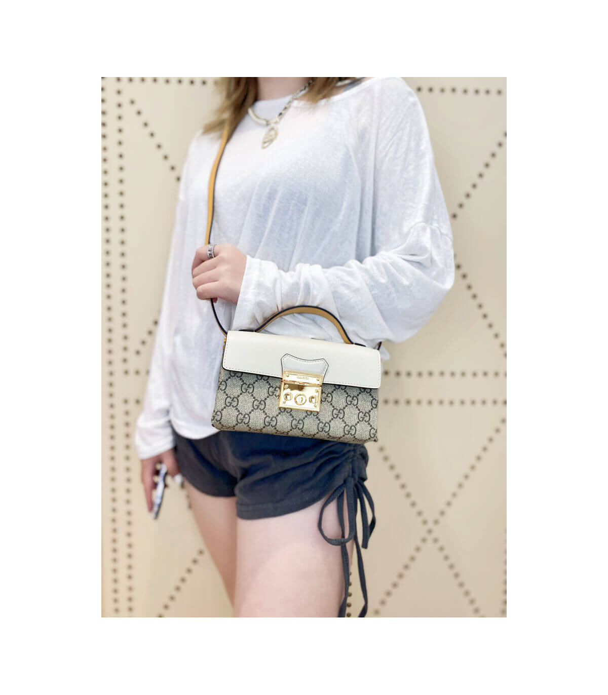 Gucci Padlock Mini Bag White