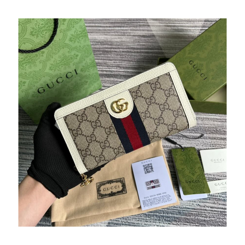 Gucci Ophidia GG Zip Around Wallet