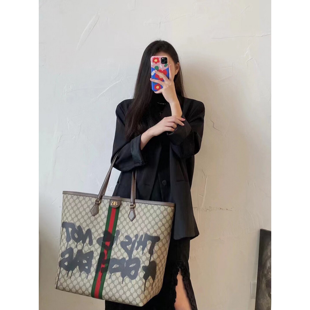 Balenciaga x Gucci Hacker Graffiti Large Tote Bag