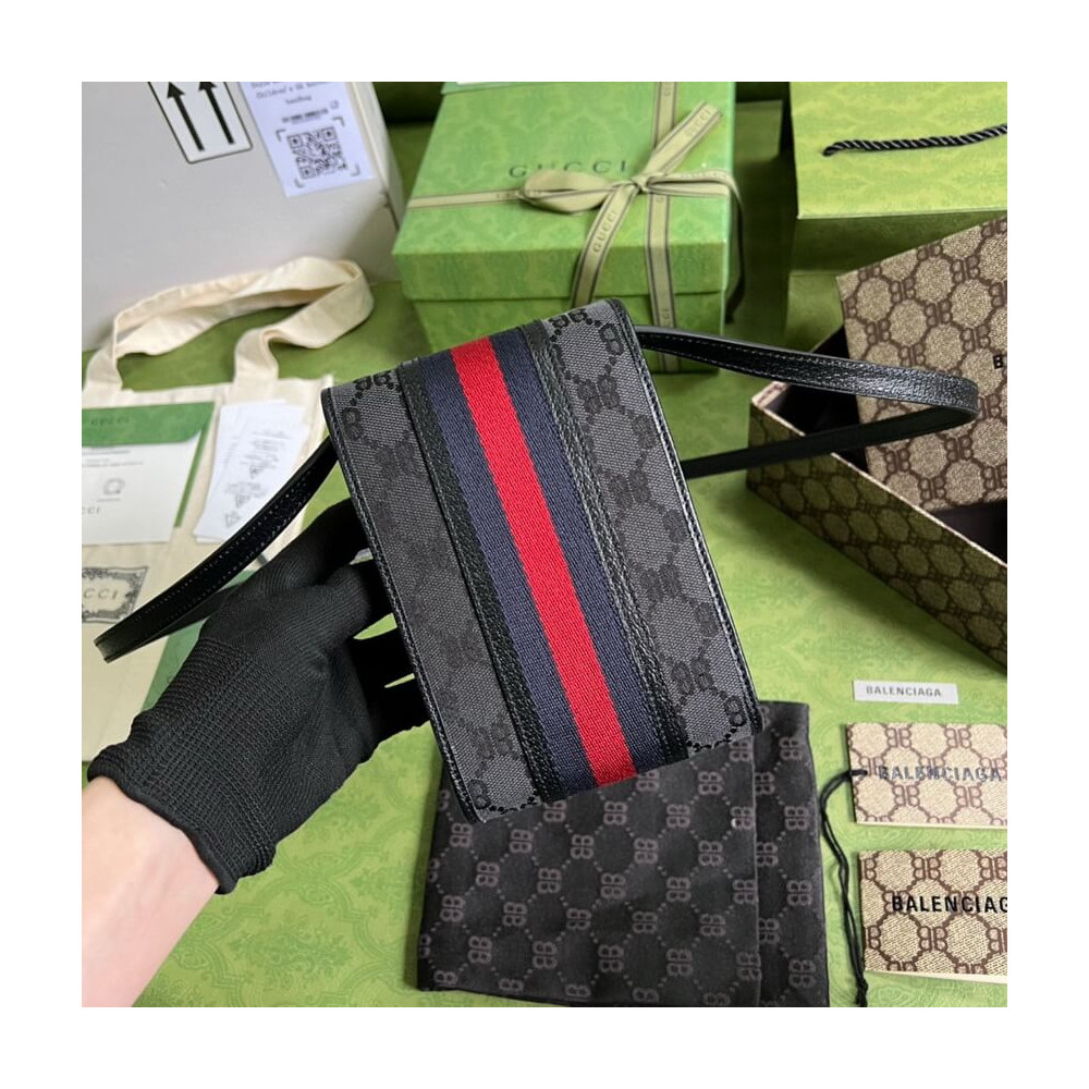 Balenciaga x Gucci Hacker Phone Bag Black