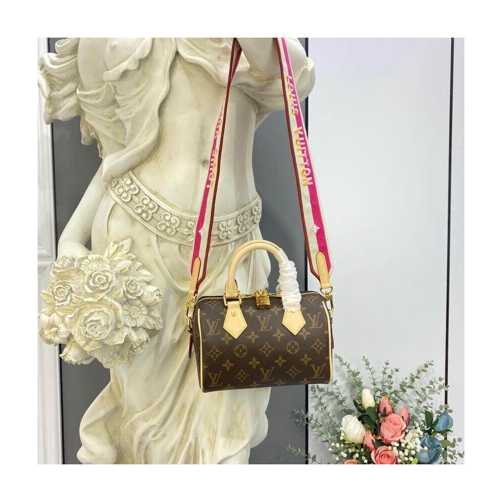 Louis Vuitton Monogram Speedy Bandouliere 20 Fuchsia