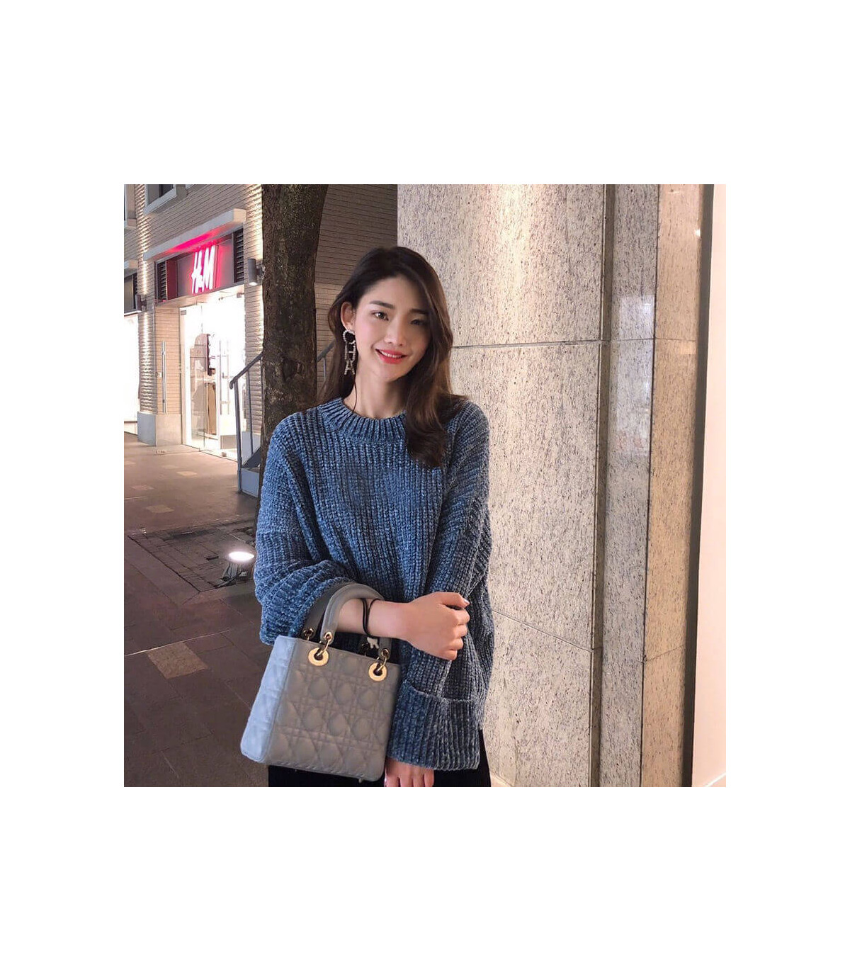 Dior Christian Dior My Lady Dior Bag Blue Cannage Lambskin