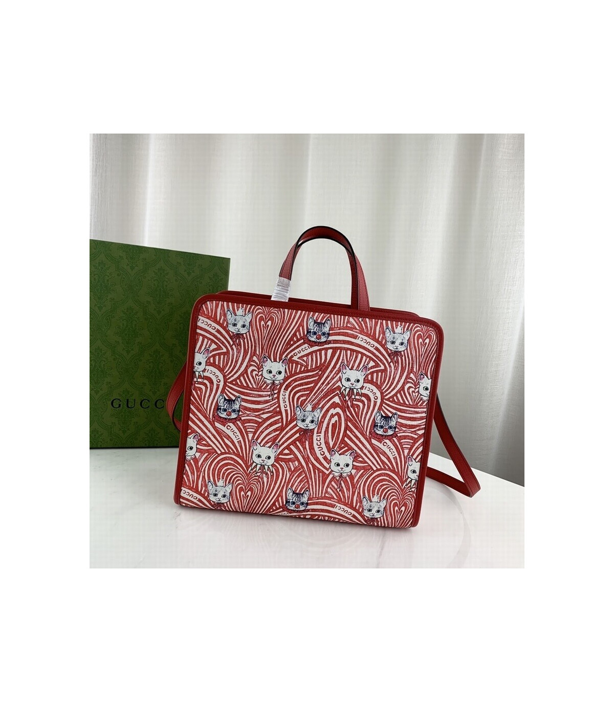 Gucci Yuko Higuchi Tote Bag Cat Print
