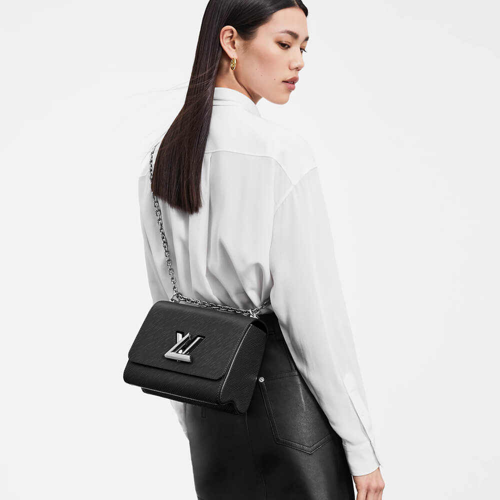 Louis Vuitton Epi Leather Twist MM Etain Metallic Gray