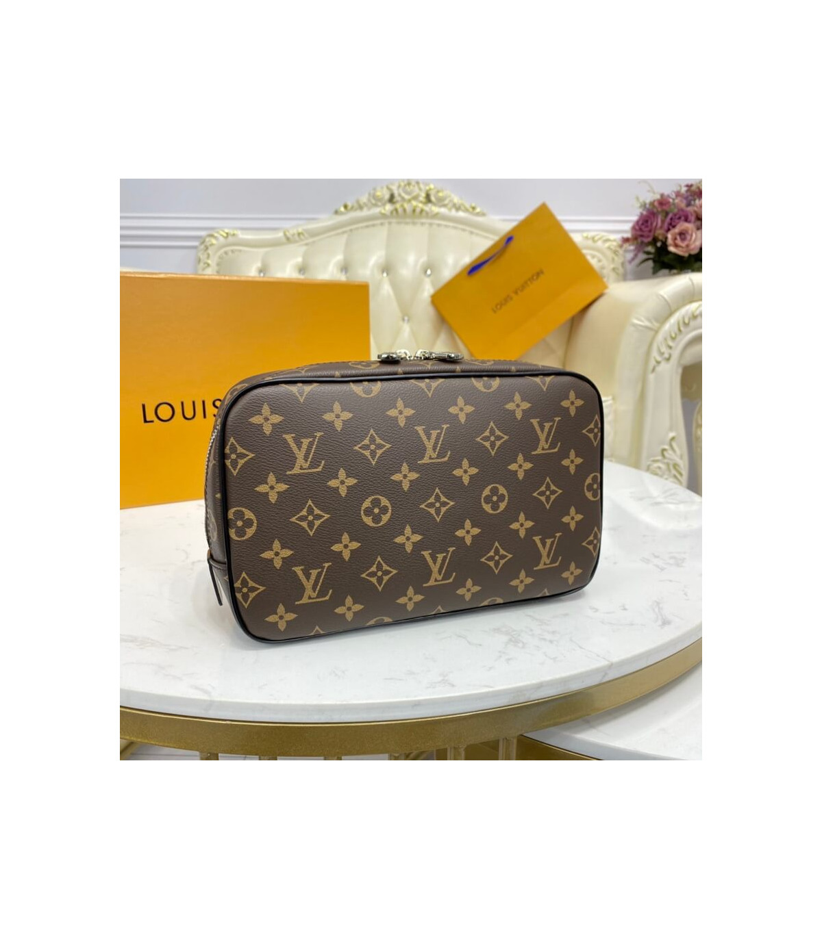 Louis Vuitton Monogram Macassar Toilet Pouch GM