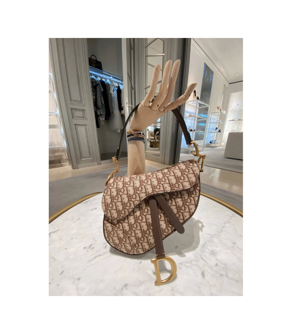 Dior Dior Saddle Bag Burgundy Oblique Jacquard