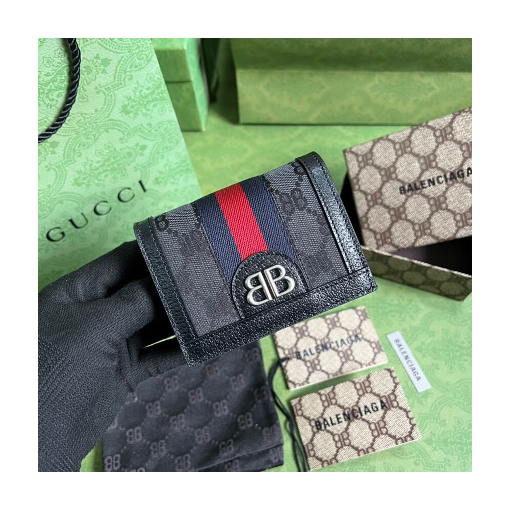 Balenciaga x Gucci Hacker Card Case Wallet Black