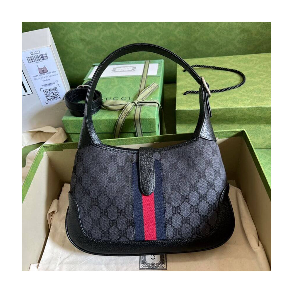 Gucci x Balenciaga Jackie 1961 Small Hobo Bag Black