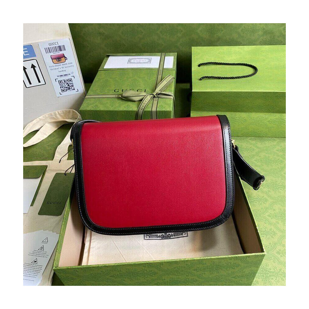 Gucci Horsebit 1955 Small Bag in Brick/Sand Leather