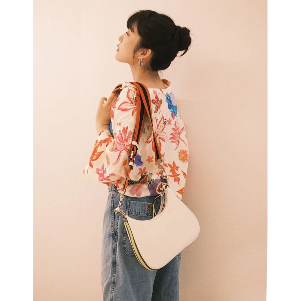 Gucci White Leather Attache Small Shoulder Bag