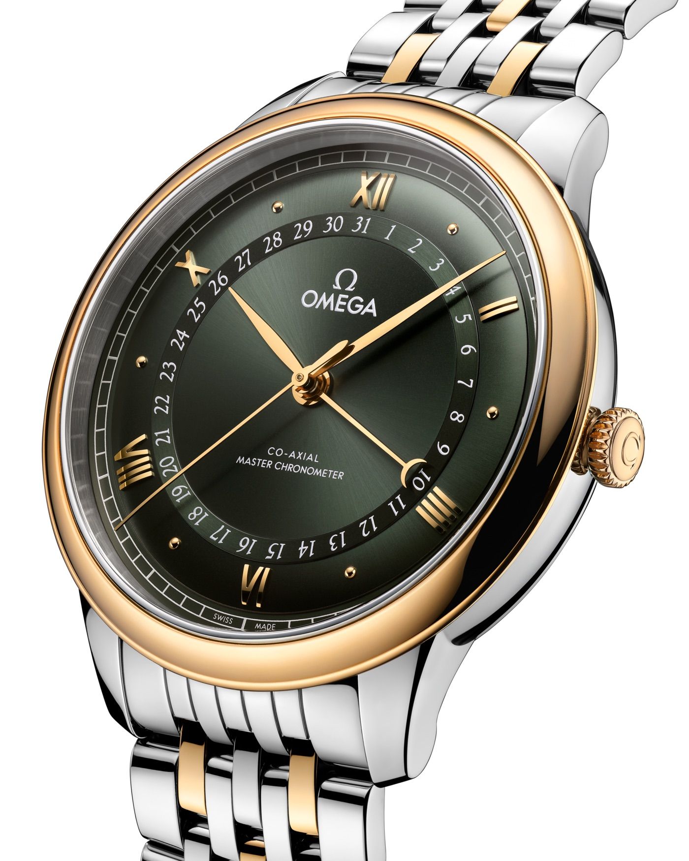 2025 Omega 434.20.42.22.10.001 De Ville Prestige 42mm Steel and Yellow Gold on Bracelet
