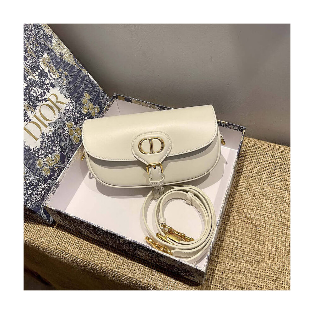 Dior Christian Dior Bobby East-West Bag M9327 in White Box Calfskin