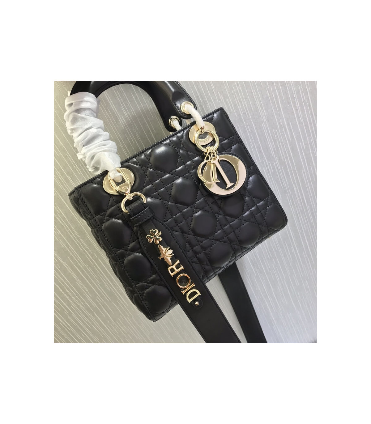 Dior Christian Dior My Lady Dior Bag Black Cannage Lambskin