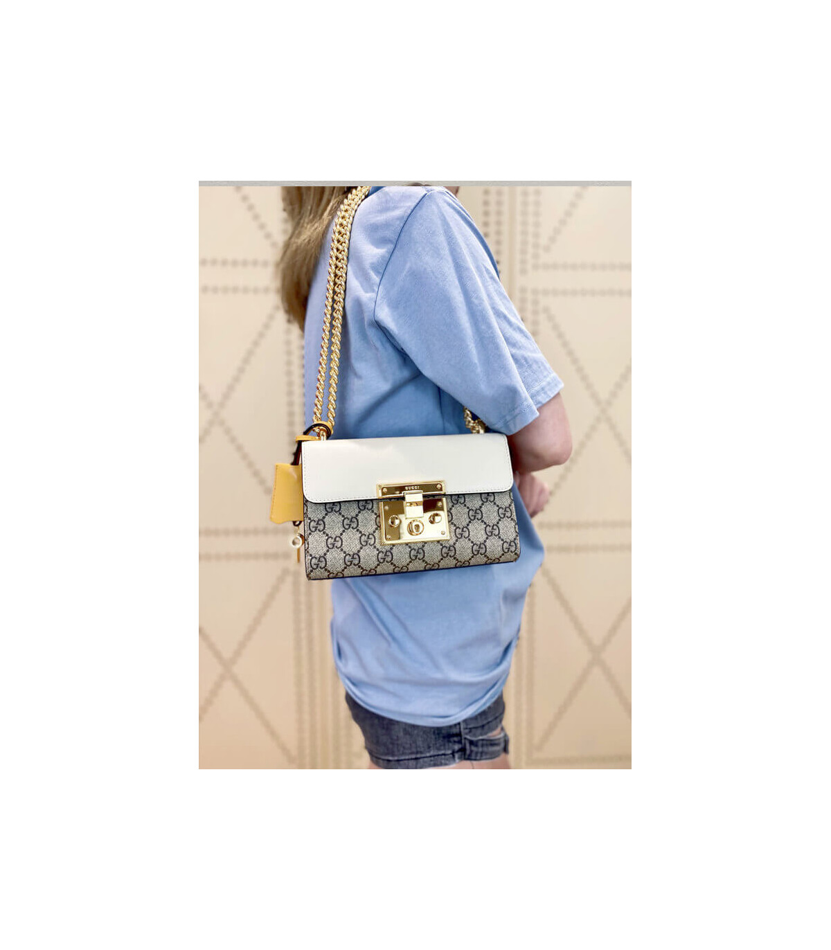 Gucci Padlock Small GG Shoulder Bag White