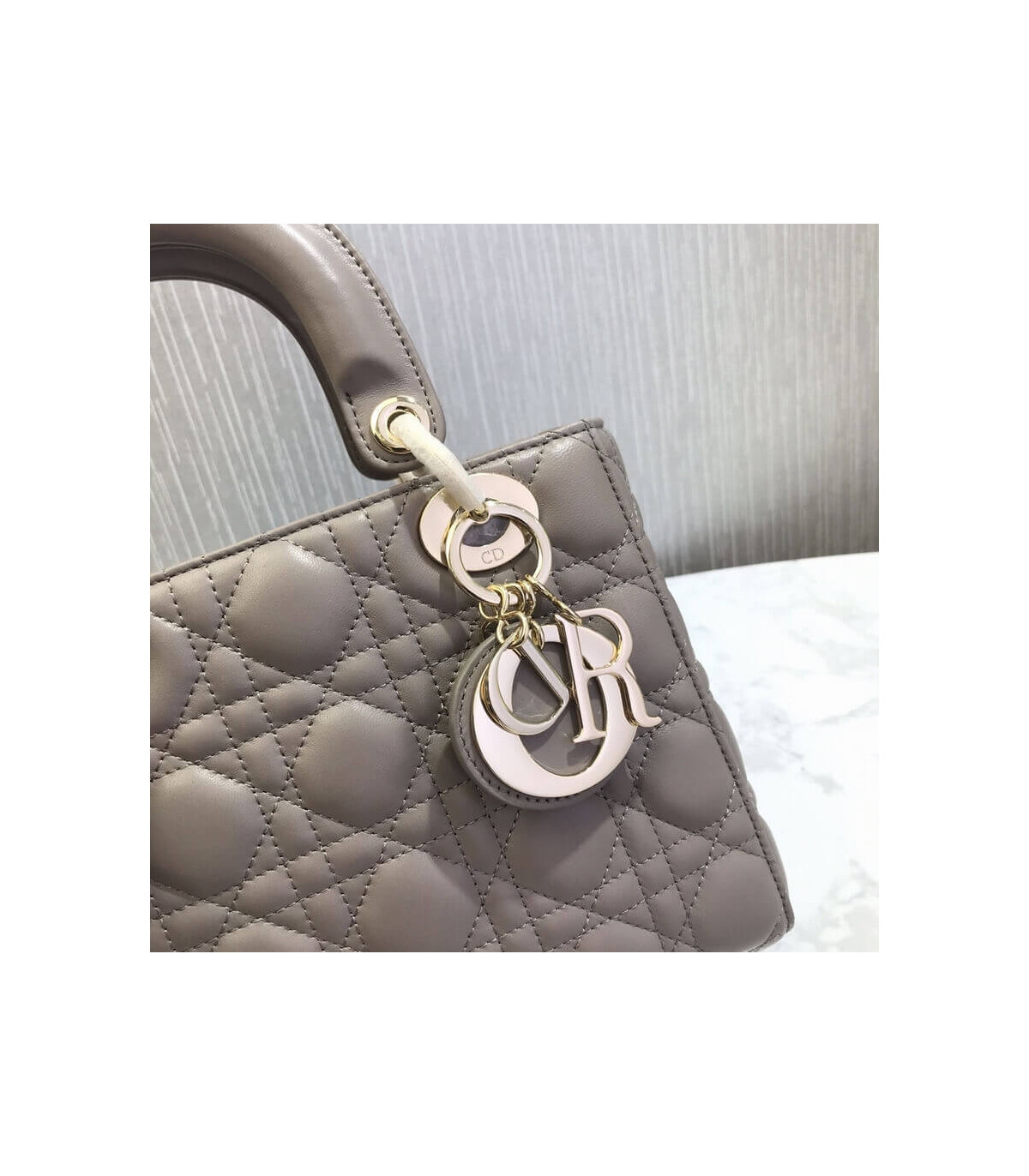 Dior Christian Dior My Lady Dior Bag Steel Gray Cannage Lambskin